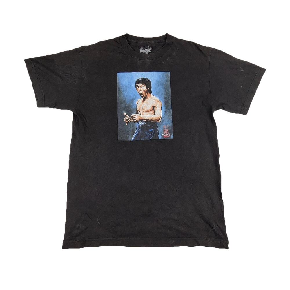 DGK Bruce Lee Shirt Mens Medium Black Short Sleeve Graphic Tee Crew Neck Tagless